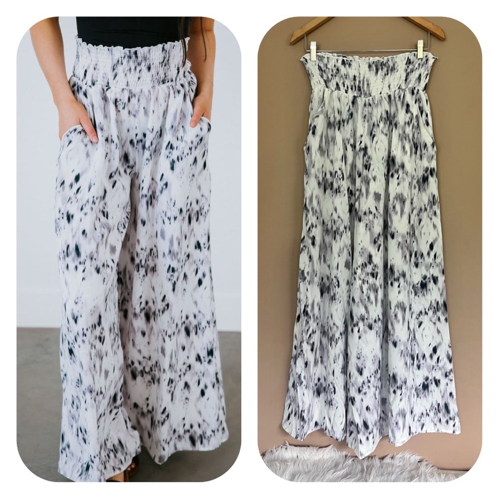 {Lavender J} Harbor Wide Leg Pull-On Palazzo Pants - Womens Small